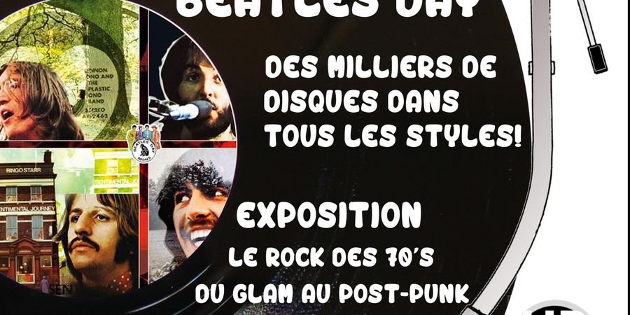 image - Foire aux vinyles du Beatles Day et exposition Le rock des 70’s.
