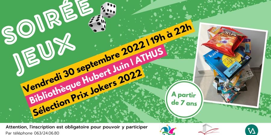 image - Soirée jeux à la bibliothèque d'Athus | Sélection Prix Jokers 2022