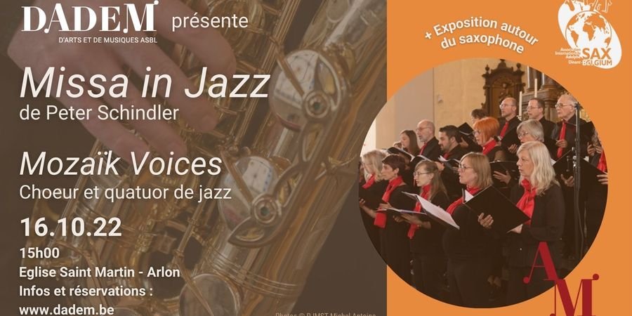 image - concert Missa in Jazz de Peter Schindler et exposition éphémère sur le saxophone