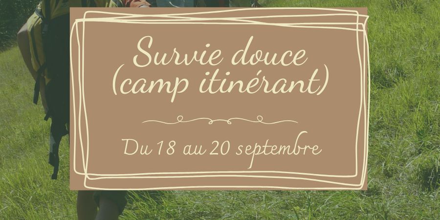 image - Formation - survie douce (camp itinérant)