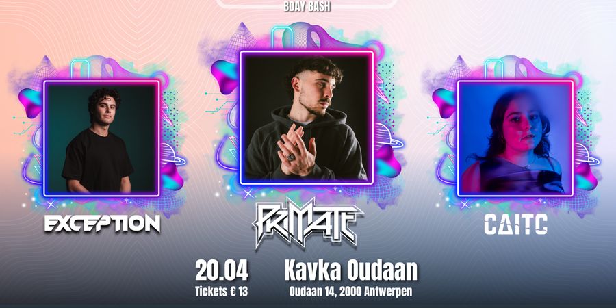 image - Drum & Bass PRIMATE / CAITC / EXCEPTION and more @ Kavka Oudaan Antwerpen