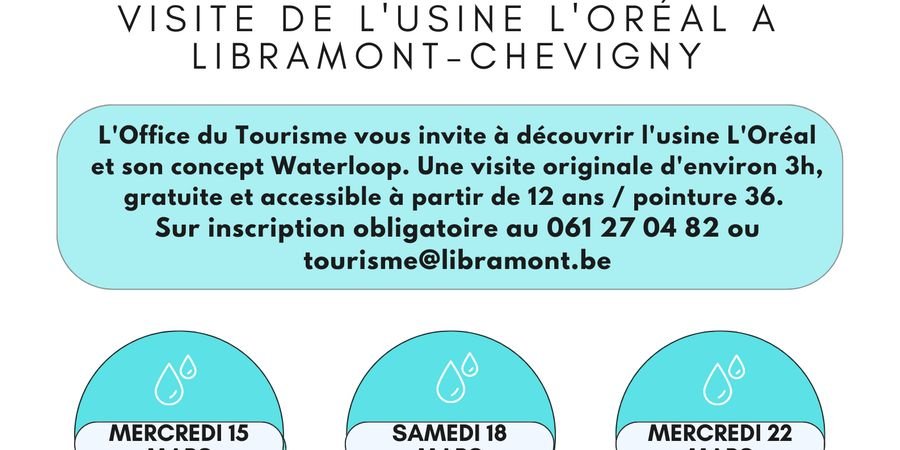 image - Journées Wallonnes de l'Eau 2023 Visite de l'usine L'Oréal Libramont-Chevigny