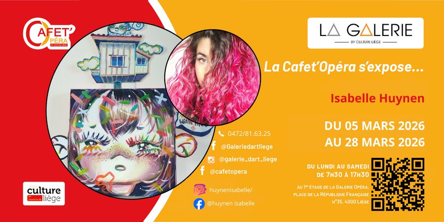 image - La Cafet'Opéra aussi s’expose en mars avec Isabelle Huynen