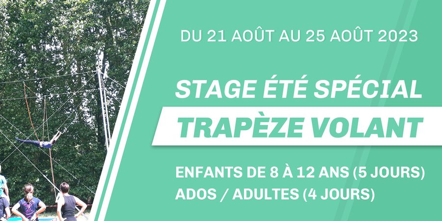 image - Stages été 2023 spécial trapèze volant : Circomédie asbl
